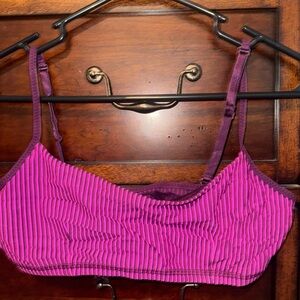 lululemon athletica Pink and Purple Striped Bra